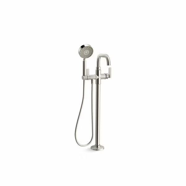 Floor-Mount Bath Filler Trim With Handshower in Vibrant Polished Nickel, Kohler, Mfr#: T35924-4-SN